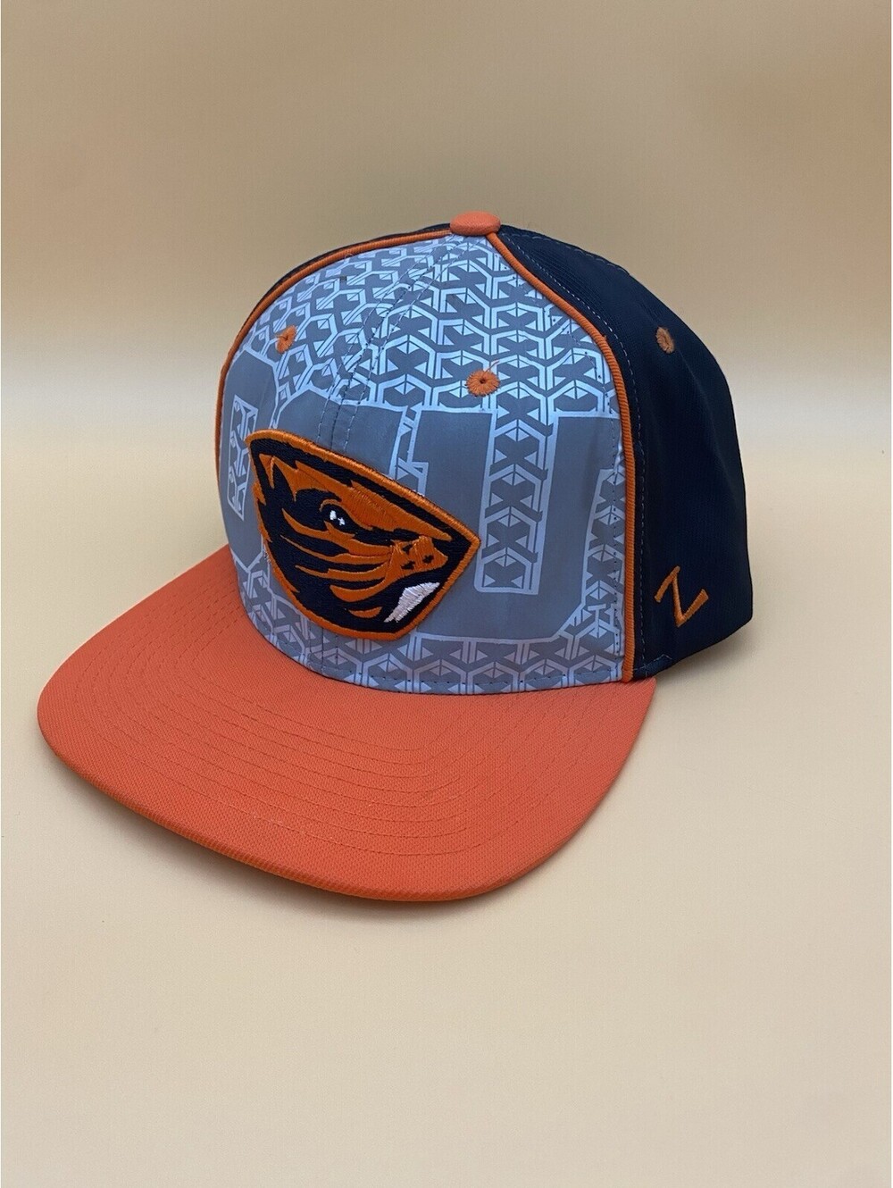 Zephyr NCAA OSU Beavers Black, Orange & Reflective Silver Snapback Hat